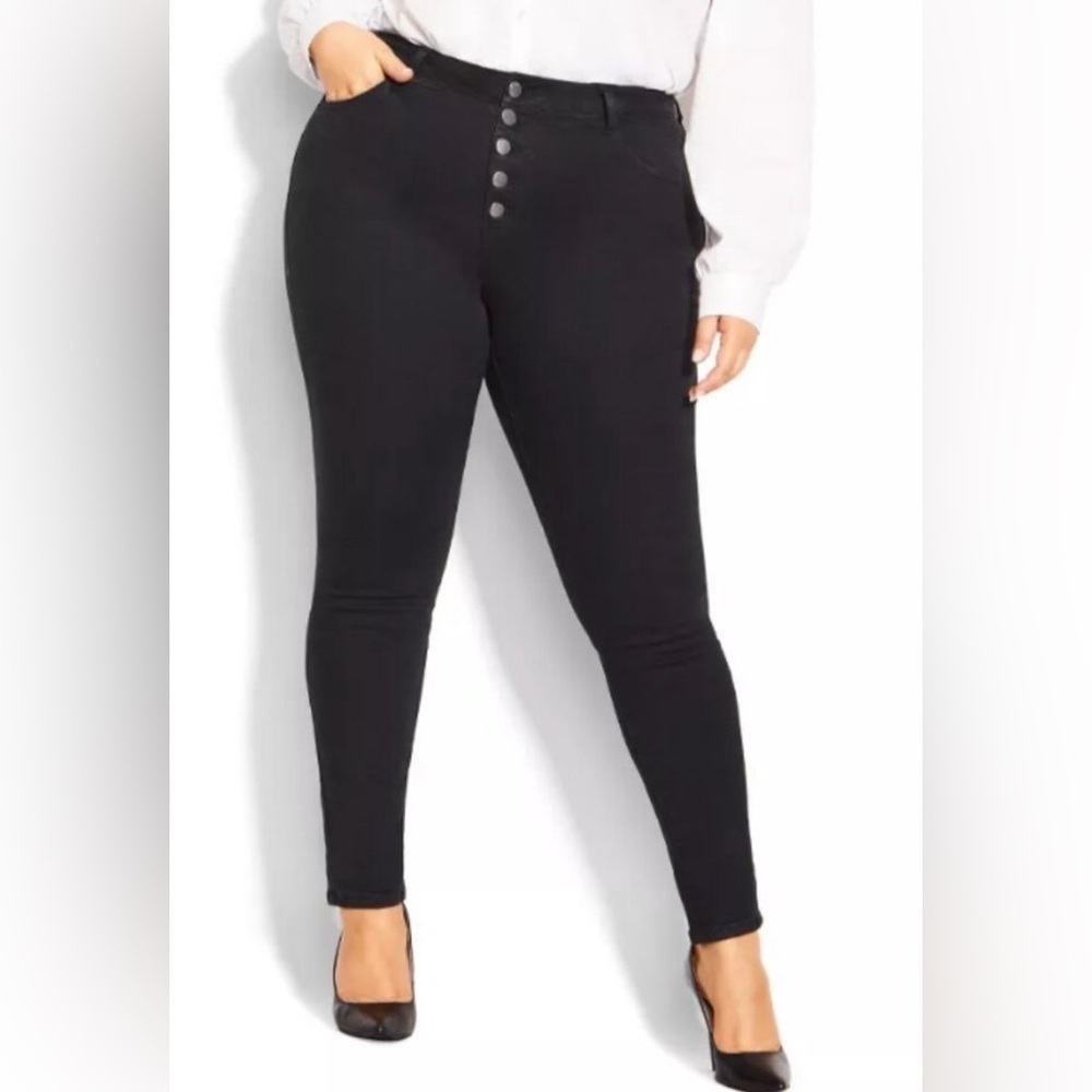 City Chic Harley Skinny Jeans – Midnight Wash – Size 22S – NWT